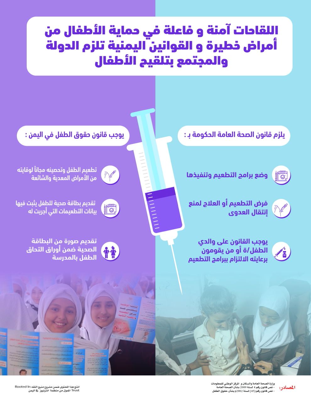 اللقاحات آمنة وفاعلة في حماية الأطفال من أمراض خطيرة