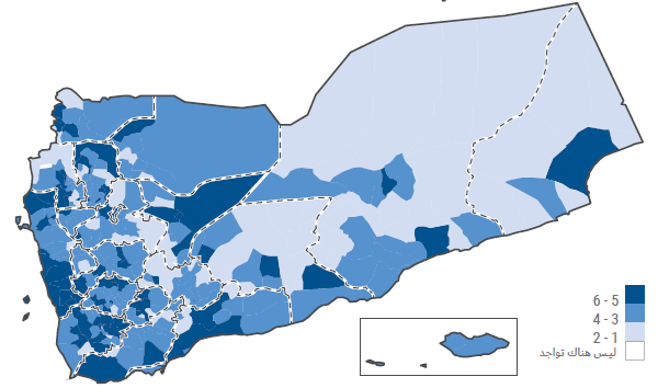الأوتشا يكشف عن عدد المنظمات النشطة في اليمن